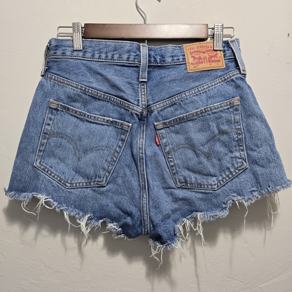 Levis 501 Shorts Size 28 Cut Off Jean Festival Vintage Distressed Boho Y2K